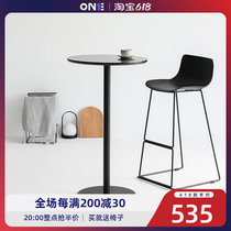 Bar Table Solid Wood Nordic European Modern Minima Little Outdoor Living-room Bar Table Café Table Café Netred High Foot Table
