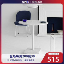 Water Grinding Stone Table Modern Minima Nordic Small Household Type Table Tennis Red Ins Cafe Small Round Table Negotiation Table