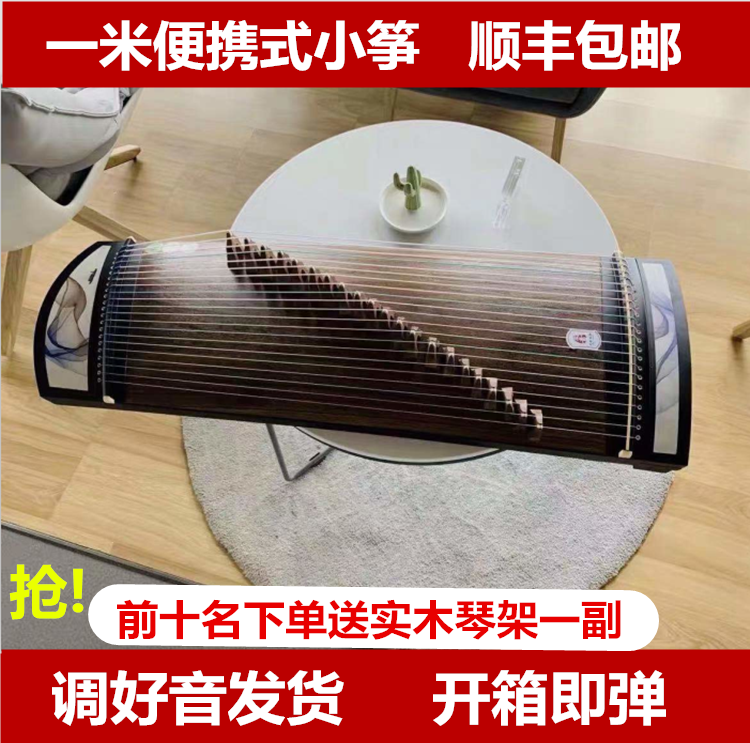 1 m 21 String Mini small guzheng portable semi-zither adult child beginner child beginner test short zheng 1 25 m