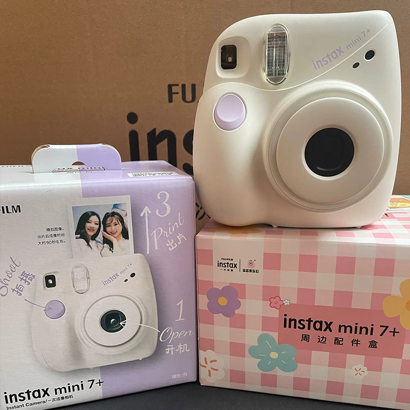 Новая подлинная камера Popoto/Instax mini7+ для съемки, женский селфи-камеры пакет с фотобумагой