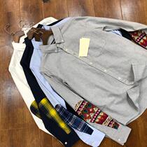 Personality retro good things Japanese foreign trade mens clothing factory cut label tail goods Oxford spinning casual shirt Long sleeve shirt