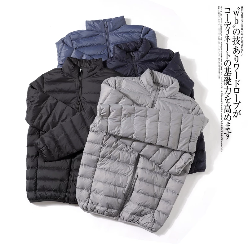 (Cross-border trading), velvet winter light and thin keep warm waterproof jacket, duck down, feather stuffing