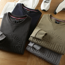 Word of mouth Knitted Fur Ring Cotton 3D Solid Embossing Foreign Trade Mens Clothing Autumn Winter Fashion Casual Round Neckline