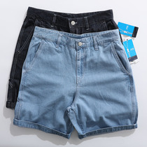 Day Wire Mens Clothing Cut Tail Stock Retro-Washed Loose Denim Shorts Wave Summer Casual 50% Pants Mid Pants