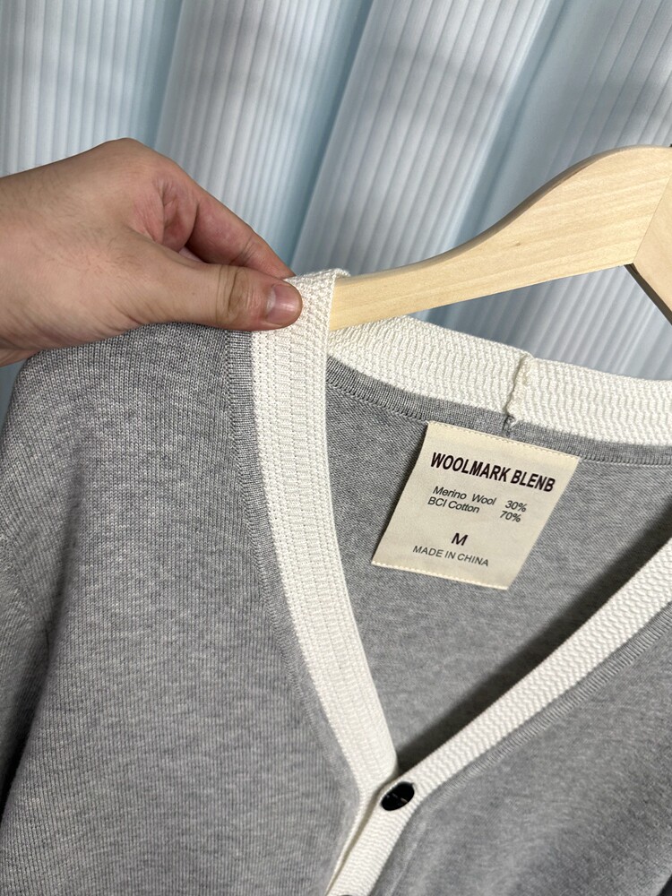 Трансграничная торговля, элитный трикотажный демисезонный шерстяной кардиган, свитер, V-образный вырез h 