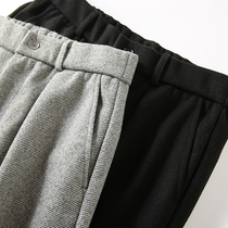 Solid quality word of mouth series combined cut autumn and winter foreign trade men tightness waist straight cylinder casual Western pants
