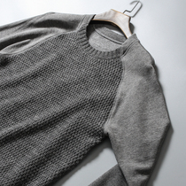 Good personality Strong sense of design Foreign trade mens clothing factory cut standard tail goods round neck thickened casual sweater jacket