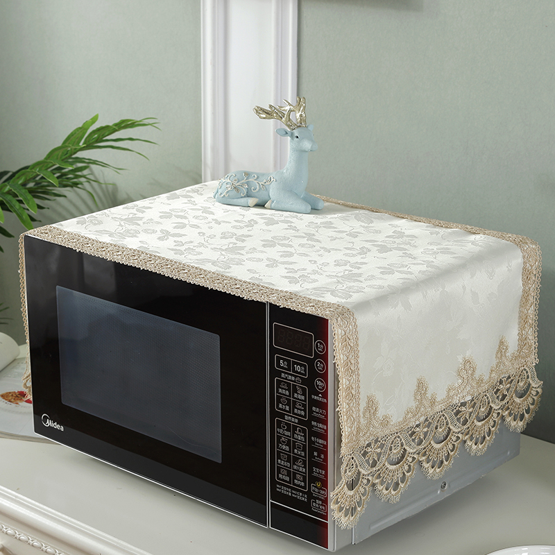 Eurostyle beauty Gransee Microwave Hood Lace Geb Oven Sleeve Kitchen microwave cover towels Home Dust cover-Taobao