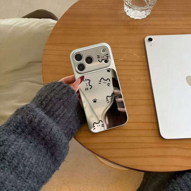 Cat Imprint Is Suitable for Apple 17 Pro Max Phone Case, 15 Large Window New Model, 14 Pro Mirror Surface, 13 Creative, 12 Anti-Drop, 11 Cat Imprint Is Suitable for Apple 17 Pro Max Phone Case, 15 Large Window New Model, 14 Pro Mirror Surface, 13 Creative, 12 Anti-Drop, 11