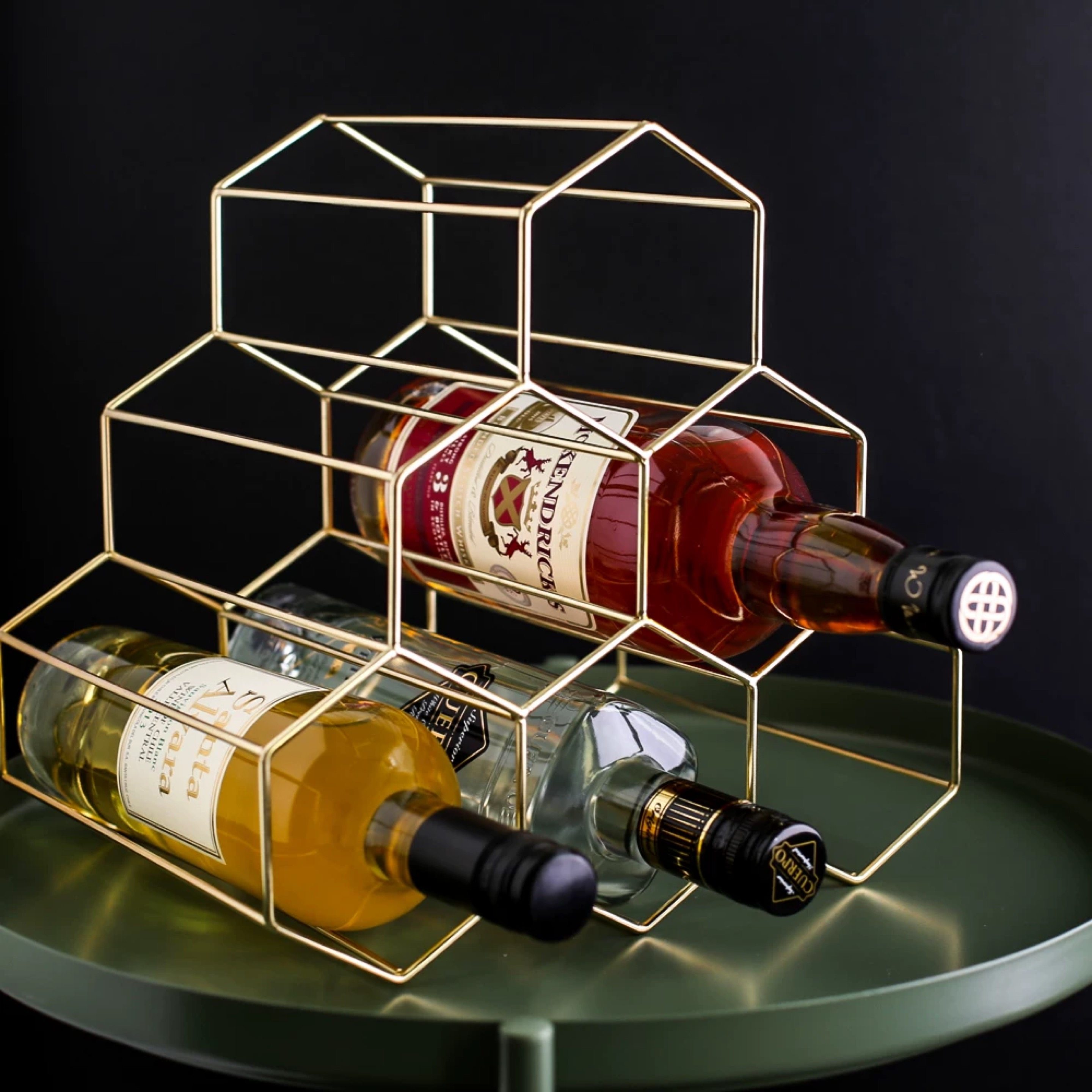 Cozyhome Yihe Nordic creative building blocks honeycomb jack-type metal grape wine rack wine cabinet decoration ornaments