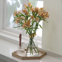 Cozyhome Nordic Phnom Penh tapered fresh HALO vase Slant Rose Glass Bottle Living-room Retro Floral Pendulum