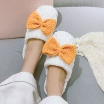 Hand-woven slippers diy material bag homemade slippers women's hand-woven wool toe shoes to send girlfriend gift finished product