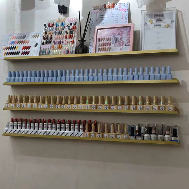 Nail Polish Display Rack Chia Oil Glue Multilayer Shelve Shelve Wall Wall-mounted Mechia Perfume Cosmetics Iron Art Rack
