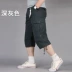Mùa hè cotton lỏng quần cắt cúp quần nam nhiều túi giản dị quần nam quần curling chức năng quần short nam quần yếm mỏng quần ống suông nam Quần short