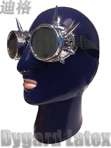 Digger latex clothing Latex mask accessories Latex glasses Rivet glasses