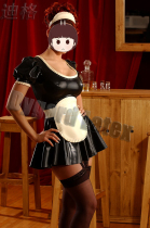 Latex clothes latex maid clothes custom latex skirts