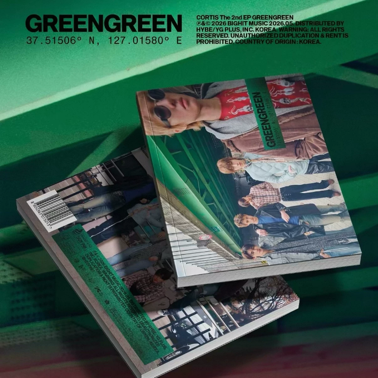 Годные товары в наличии] Обжаренная копытная пластинка Кортиз Альбом GreenGreen Официальный подлинный периферийный фото-карточка