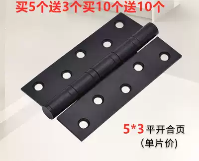Stainless steel casing hinge 5 inch thick door folding door folding heavy duty loose leaf hinge wooden door hinge Black