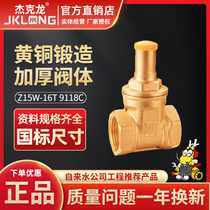 Jack Long 9118 brass lock type gate valve 4 minutes 6 points with lock water meter front anti-theft encryption lock valve door DN1520