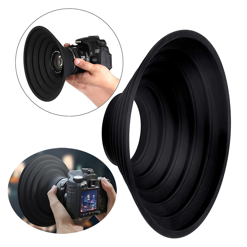Applicable Fuji Canon Canon single eye camera lens Extinction Hood Shade-proof Glass Reflective Silicone Photographic Accessories
