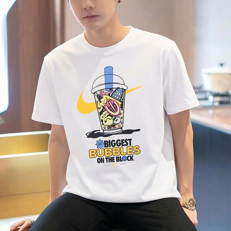 Nike Genuine T-Shirt Men's Cartoon Print New Loose Casual Top Running Basketball Sports Short Sleeve Nike Genuine T-Shirt Men's Cartoon Print New Loose Casual Top Running Basketball Sports Short Sleeve