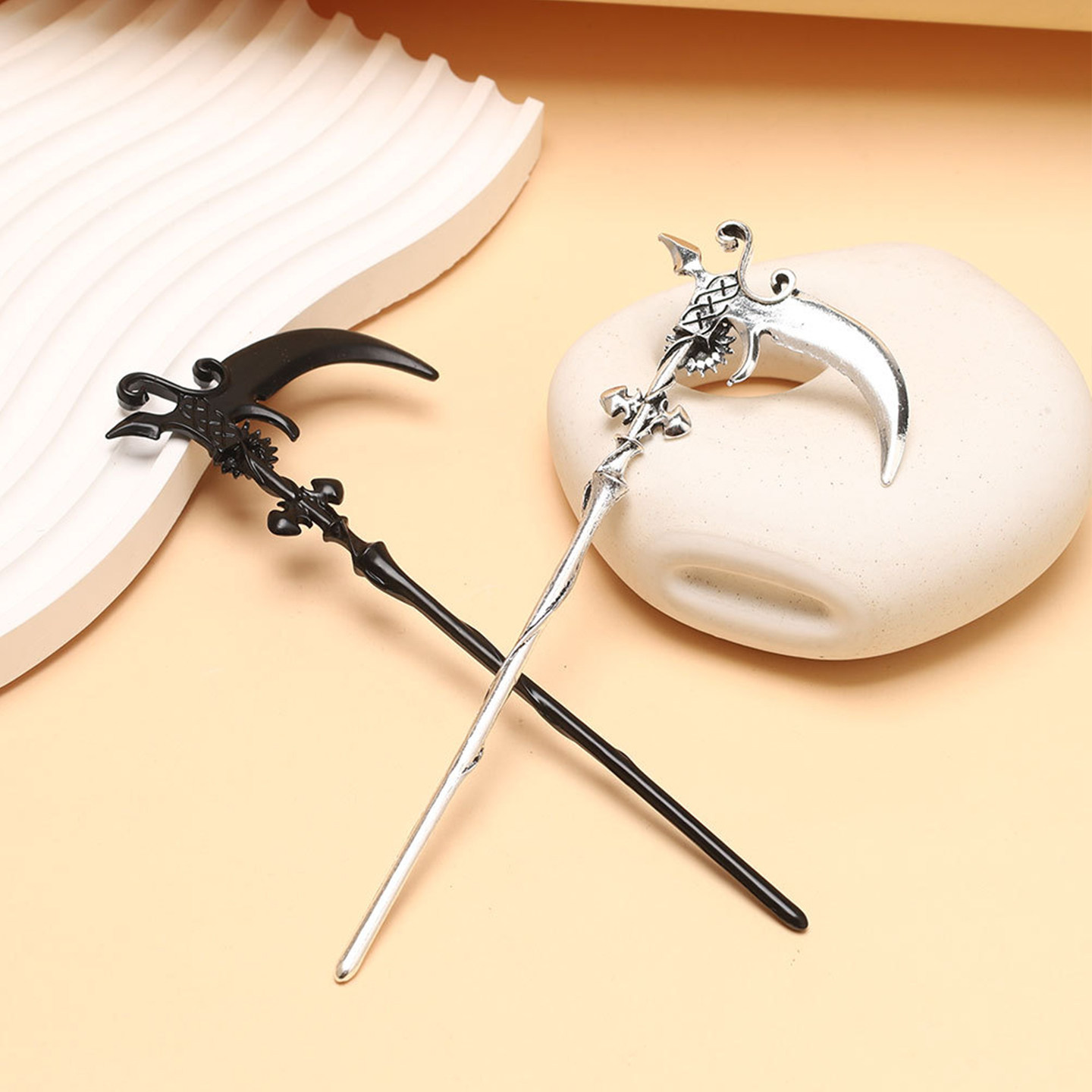 万圣节周边死神镰刀摆件，暗黑风武器模型震撼登场_动漫手表_淘宝游戏网