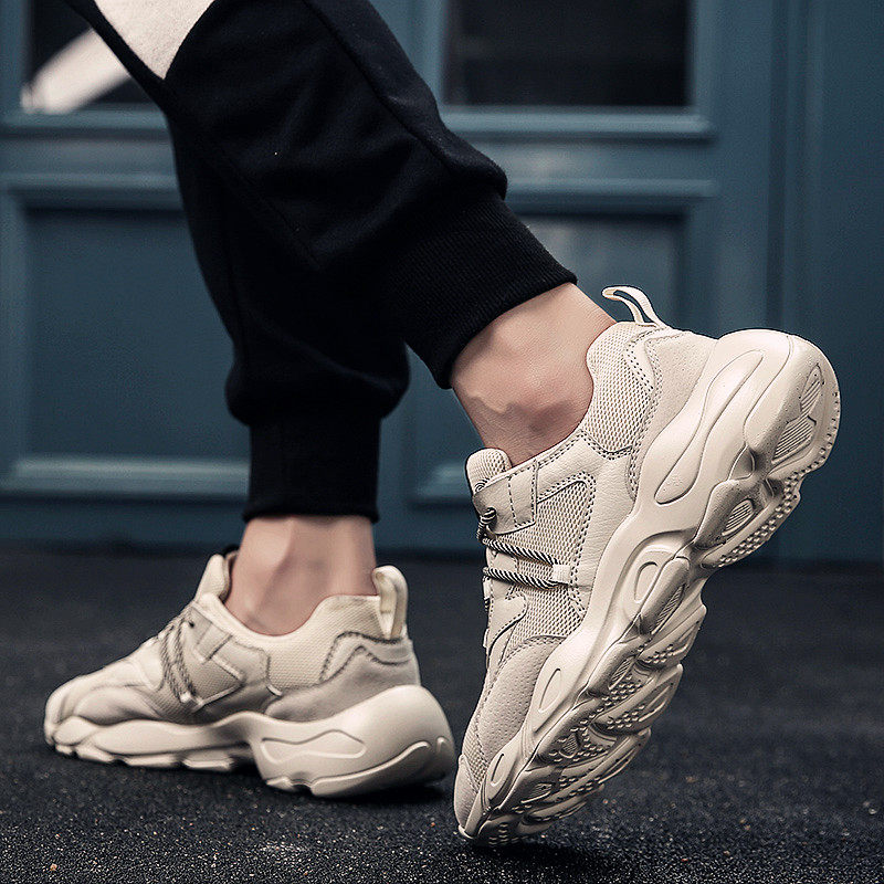 Chains Chains overfire men's wave shoes 2022 spring new casual sneakers Korean version 100 hitch red old daddy shoes