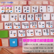 For Lenovo small new Air14 2020 14 inch laptop ps shortcut key Win10 function keyboard film