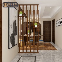 Screen partition living room entrance decoration new Chinese hotel Teahouse bedroom modern simple seat screen fence into the home
