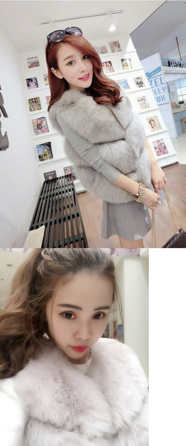 2017 phiên bản Hàn Quốc mới của áo khoác lông thú giả lông ngắn vest nữ thỏ lông vest vest vai cỡ lớn quần áo phụ nữ đặc biệt áo lông nam
