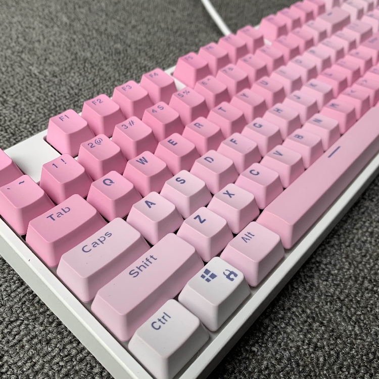 104 Mechanical Keyboard Peach Pink Light Pink Gradient Dye-Sublimation Cute and Beautiful for Girls Pbt Luminous Office Red Switch 87 104 Mechanical Keyboard Peach Pink Light Pink Gradient Dye-Sublimation Cute and Beautiful for Girls Pbt Luminous Office Red Switch 87