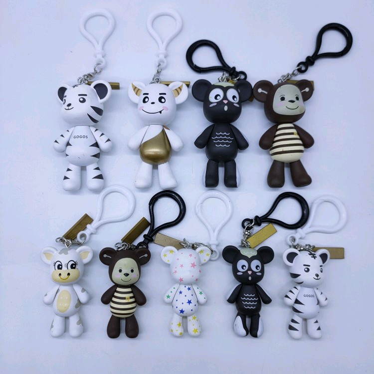 Genuine Bulk Creative Cartoon Trend Momo Bear Doll Keychain Car Bag Toy Model Pendant