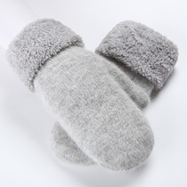 Gloves Winter Womens Winter Four Finger Gush Bike Winter Cotton Regardless of Girl Thickening Warm and referring to the female student