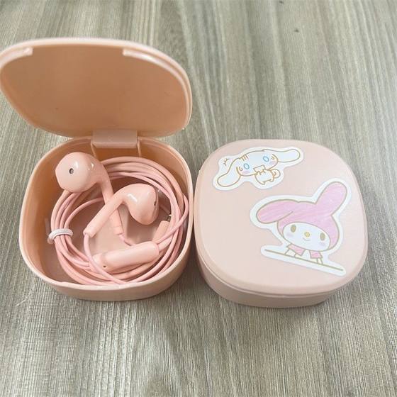 高颜值有线耳机收纳盒圆插口通用OPPO 华为 vivo小米苹果可爱耳机