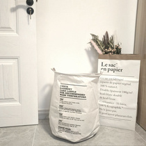 Dirty clothes storage basket toys dirty clothes basket ins Wind Storage artifact home fabric Nordic Net red paper bag