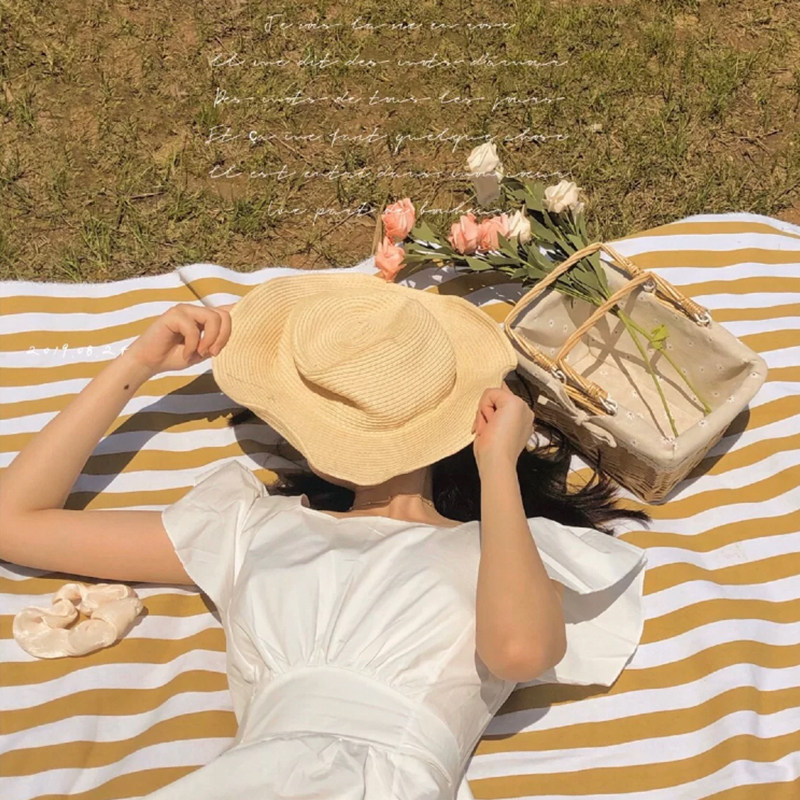 Willow Woven Mesh Red Picnic Basket Ins Supplies Props Full Outdoor Fruit Bamboo Basket Carrying Basket Holding 