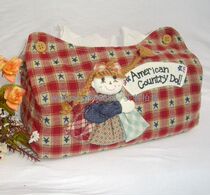 New on the shelf foreign trade export day single small grid quilted fabric pastoral girl tissue box set multicolor 05
