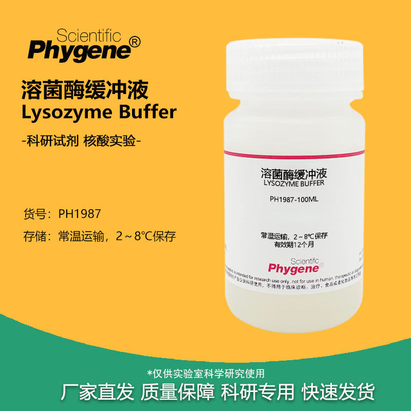 溶菌酶缓冲液 革兰氏阳性菌基因组DNA提取 实验试剂 50ML PHYGENE
