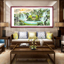 Caiyuan Guangjin Chinese living room sofa background wall Landscape landscape Chinese painting Decorative painting Office wall painting Hanging painting