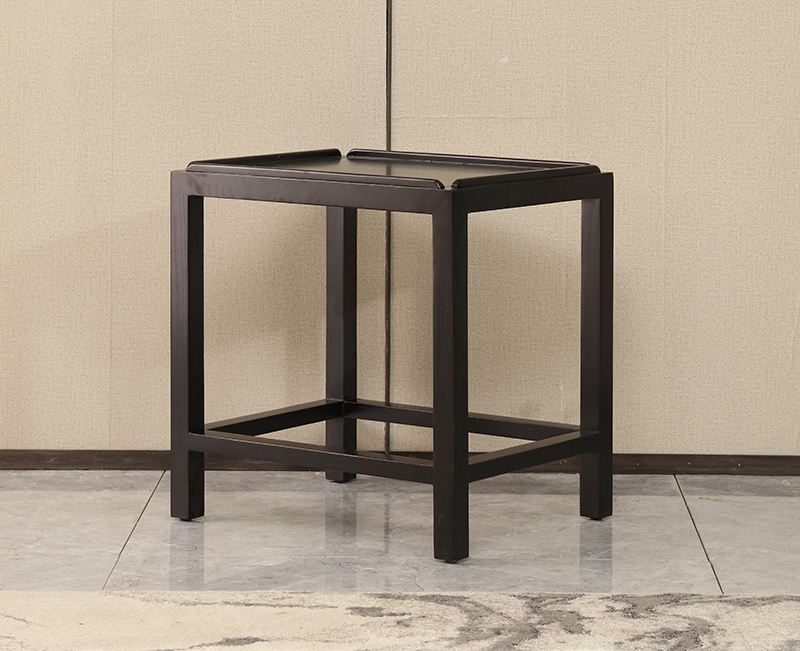 Modern new Chinese solid wood corner table sofa side table small coffee table hotel negotiation table model room living room villa furniture