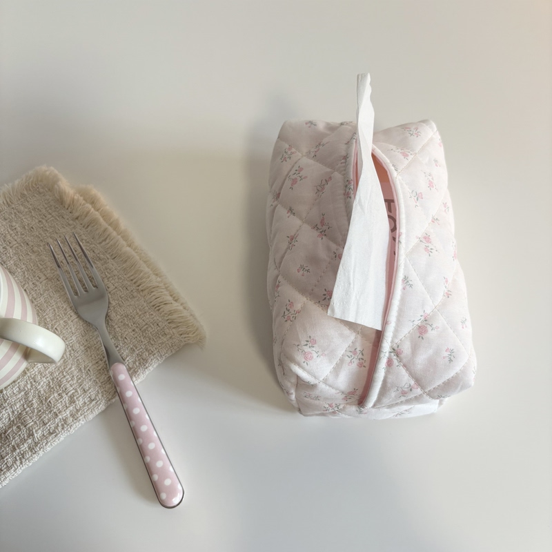 Many Girls Original ins Korean-Style Pink Small Floral Quilted Cotton Tissue Bag Home Decoration Tissue Cover Many Girls Original ins Korean-Style Pink Small Floral Quilted Cotton Tissue Bag Home Decoration Tissue Cover