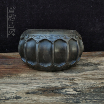 Natural bluestone whole stone carving prismatic stone drum paperweight baby base retro nostalgic craft Yaju study supplies