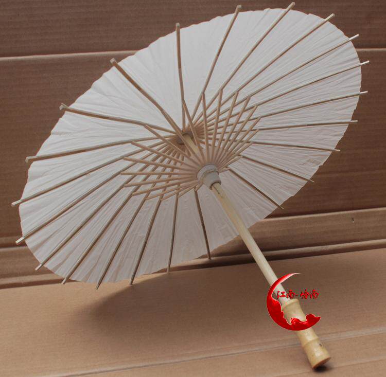 Diameter 40cm pure white diy small umbrella painted umbrella painting umbrella children filling color umbrella hand-made blank paper umbrella