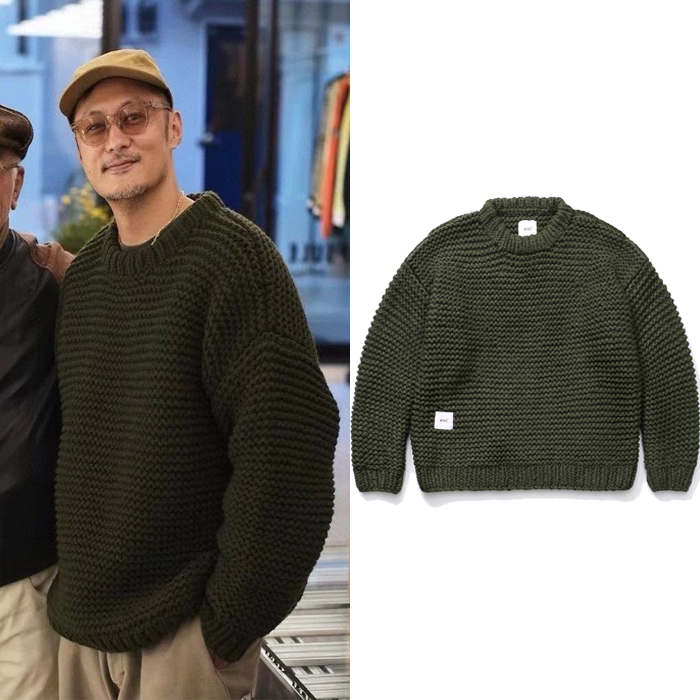 Wtaps Autumn and Winter Japanese Style Nishiyama Tetsu Heavyweight Shawn Yue Thick Wool Sweater Men's Warm Loose Casual Knitwear