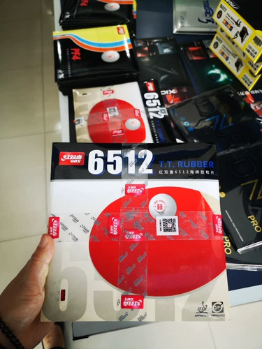 DHS Red Double Happy Table Tennis Platform Platform 6512 Anti -Glue Platform Atplainate Atplaint Rubber