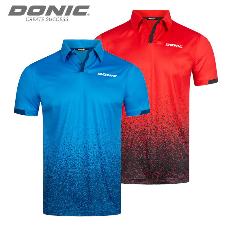 DONIC Donik Men's and women's table tennis clothes sportswear speed dry training match short sleeve T-shirt 83215 turn-up-Taobao