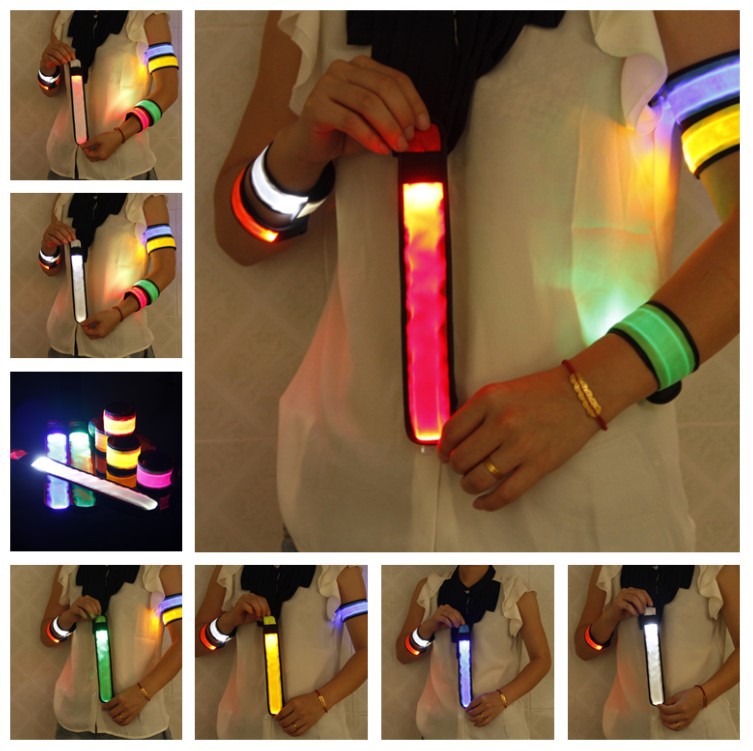 Custom LED luminous bracelet luminated bracelet sparkling wrist sports strap running riding USB charging