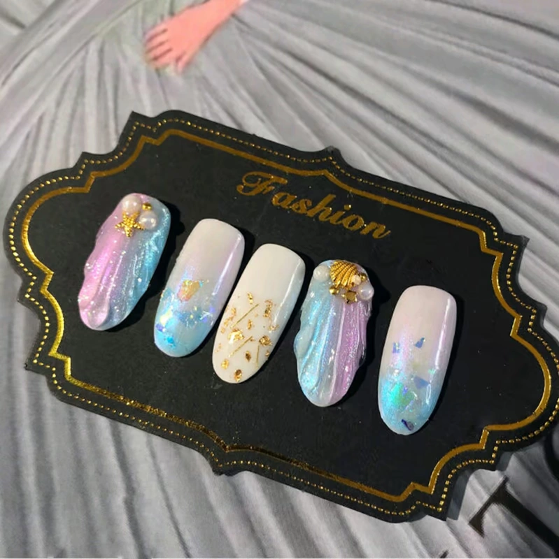 Mermaid Shell Glue Symphony Pearlescent Nail Polish Keo Nhật Bản Mermaid Glue Jelly Color Candy Color Glue 2018 New Color - Sơn móng tay / Móng tay và móng chân