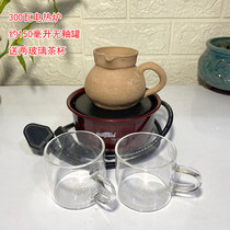 Gansu cans of tea handmade earthed pottery unglazed tea jars gongway cups northwest Shaanxi Tianshui coarse pottery cans tea tie wire