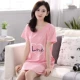 Bộ đồ ngủ nữ cotton XL mùa hè lỏng lẻo phiên bản Hàn Quốc phiên bản dài của áo ngắn tay mùa xuân và mùa thu dễ thương gợi cảm váy thiết kế cao cấp